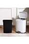 Primo Fingerprint Resistant Metal Pedal Bin 28.6x26x38cm 12l - White - 2