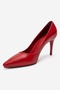 Moriel Red Skin Genuine Leather Women's Heeled Shoes - 6