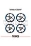 Yamaha Wheel Sticker Set High Quality 16-Piece Wheel Set Yamaha Compatible - 2