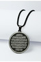 Black Color Ayetel Kürsi & Hat Dört Kul Written Thick Doc Chain Stainless Steel Necklace - 2