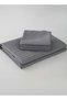 Fitted sheet with elastic corner 90*200+30cm with 2 pillow cases, bedsheet set 0f 3 piece single size, in a dark gray color. - 5