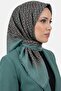 وشاح نسائي منقوش باللون البني النعناعي على شكل حرف F