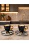 Acar Elysion Brute Gold Detailed Leopard Porcelain Turkish Coffee Cup for 6 People -90Ml - 3