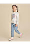 Girls White My Love is growing glitter print Sweatshirt - 5