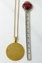 Gold Color Ayetel Kürsi and Felak-Nas Written Spiritual Design Accordion Chain Stainless Steel Necklace - 4