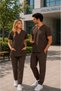 Scrubs Suit Lycra Medical Uniform, Nurse, Doctor, Pharmacist, Hospital Uniform Health Worker Women Men Unisex, Ministry of Health New Colors, Navy Blue, Beige, Gray, Coffee, Burgundy, Blue, Purple, Green - 7