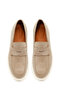 Men's Beige Suede Leather Casual Loafer 26Sfd633410 - 4