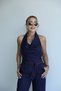 Halter Yaka Denim Tulum - 4