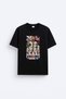 England England Football Team Printed Cotton Black T-Shirt T-Shirt