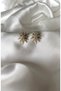 Women's Gold and Silver Detailed Stone North Star Earrings - 2