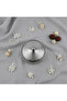 Luxury Ceramic Candy Bowl with Lid | Embossed Geometric Design | 23×7.5 cm | Gold & White,Silver & White - 4
