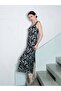 Backless Mesh Fabric Slit Long Women's Dress - 2