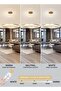LIGHTING Modern Gold Round LED Chandelier 40cm, 23W Dimmable Ceiling Light with Remote Control - 2