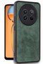 Realme 12 5g Compatible Case Aras Leather Cover - Dark Green - 2