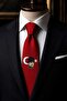Ataturk Moon Star Red Tie Kk13705