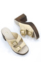 Kcl 776 Buckle Detailed Thick Heeled Slippers - 3