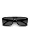 UV Protected Sunglasses Black Frame Grey Mirror Lens 58mm - C-8055/S-807 - 4
