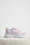 Children's Unisex Pink White Comfortable Fit Breathable Velcro Sneaker - 3
