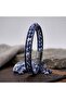 6mm Blue Veined Agate Stone Leather Cord and Steel Bracelet 18392B2D6M9 Non-Tarnish Stainless Anti-Allergic - 3