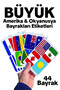 American & Oceanic Countries Large Flag Sticker Set 44 Countries 8.4X6 cm Sticker School Project Label