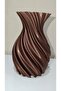 Silk Wave Spiral Bioplastic Vase – Unbreakable Decorative Modern, Minimalist Home Accessory Bronze (Flowers Not Included) - 2