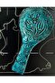 Handmade Ceramic Turquoise Spoon Rest, Floral Pattern Spoon Holder Ladle Holder Spatula Holder Decorative Kitchen Countertop Spoon Rest, Home Gift - 3