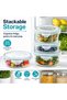 Glass Food Storage Container 720ml, Tall Airtight Glass Canister BPA Free Microwave Freezer Safe MCCD-072 - 5