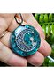 Translucent Apatite - Cat and Moon Figure Orgonite Pendant (Handmade Design Products) - 6