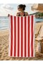 Beach Towel 160 X 80 cm (±5 cm) Striped Red Sea, Bath, Sauna, Sports and Travel Towel