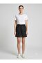 Women's Black Lycra Comfortable Fit Shorts 4076