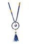 Lisbon Long Necklace |   Special Design Enamel Evil Eye Charm, Suede Rope and Parachute Cord Handmade Women's Necklace - 2