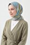 وشاح ناعم أصلي بلون أزرق سماوي - 3