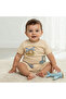 Crew Neck Short Sleeves Romper with Vehicle Embroidery