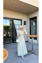 New Season Women's Nilsu Patterned Printed Tulle Chiffon Designer Dress - 6