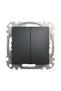 Schneider Sedna Design Double switch, anthracite