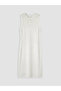 White Mesh Lace Beach Dress - 3