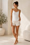 Women's 2-Piece Basic Undershirts with Lace Detail & String Straps - 95% Cotton, Flexible for Daily Use - 2