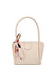 Cream Shk330 Soft Leather Look, Zippered, Single Compartment, Scarf Gift, Hand, Arm and Shoulder Bag