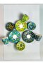 Decorative 3-Person Tulip Design Fully Handmade Coffee Cup Set and Snack Bowl-Sauce Bowl