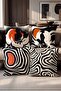 Zebra Striped Women's Patterned 4-Piece Throw Pillow Cover Set