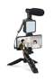 smartphone Vlogging Kit for Starter Video Recording, Fill Light + Mic + Tripod + Phone Clip