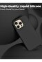 Compatible with iPhone 15 Pro Max Case, Liquid Silicone, Full Body Shockproof, Slim Thin, Black - 5