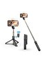 Selfie Stick with Tripod Stand Dimmable LED light Wireless Bluetooth Tripod Selfie Stick with Detachable Remote - 2