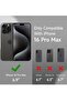 iPhone 16 Pro Max Soft Liquid Silicone Case - Shockproof Full Body Protection with Matte Finish & Microfiber Lining (Black) - 2