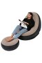 Thickened flocking inflatable sofa, lazy sofa bed footstool set, outdoor foldable air cushion recliner
