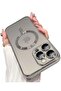 iPhone 16 Pro Magnetic Case with Built-in Camera Lens Protector – MagSafe Compatible, Soft TPU Anti-Scratch Shockproof Slim Clear Cover for Men & Women, Natural Titanium