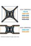 Full Motion TV Wall Mount Monitor Wall Bracket with Swivel & Articulating Tilt Arm, Fits up to 55 Inch Lcd Led Oled Flat Screens up to 66 lbs/Vesa 400x400 - 4