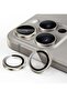 Camera Lens Protector for iPhone 15 Pro/Pro Max, 9H Tempered Glass Metal Ring Cover, HD Clear, 3-Pack