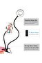 2-In-1 LED Ring Light with Cell Phone Holder Stand – Adjustable Brightness, Perfect for Video Calls, Streaming, Selfies, Photography, Compact Design, Black/White - 2
