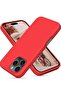Soft Liquid Silicone Gel Case for iPhone 16 Pro Max - Full Body Shockproof Protection with Matte Finish & Soft Microfiber Lining (Red)